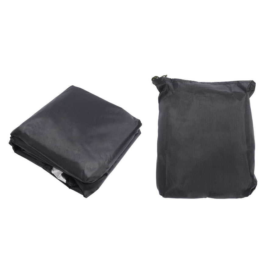 Outdoor Chair Cover Black Oxford Cloth Waterproof Wind Dust UV Proof Furniture Cover with Buckle Adjustable Drawstring
