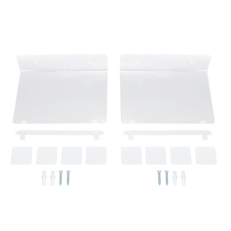 2PCS Floating Shelf Acrylic Wall Shelf Easy Installation Wall Mount for Speaker Monitor Living Room Wall Decor