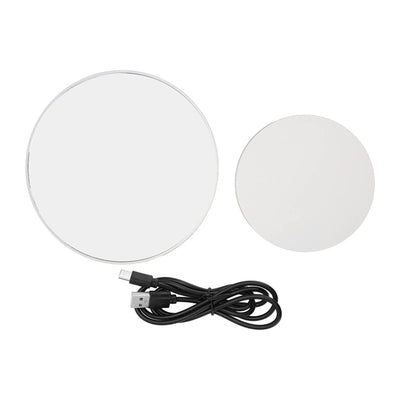 Rotating Display Stand Plastic Glass 360 Degree Electric Motorized Turntable with USB Cable for Photography Products Shows Jewelry Watch Cake White