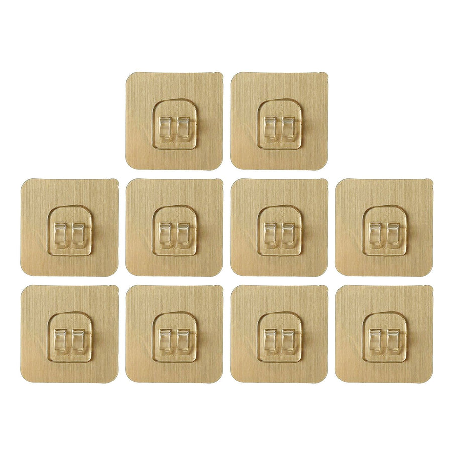 10Pcs Adhesive Hooks Kitchen Wall Hooks Reusable Seamless Hooks for Bathroom Kitchen Outdoor Hanging