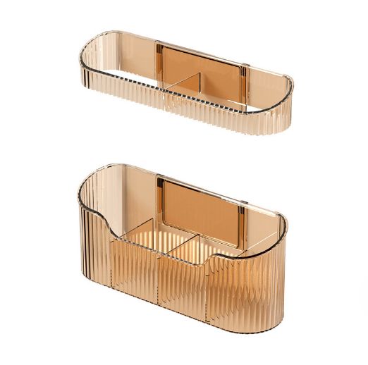 Umbrella Stand Holder Wall Mounted Space Saving Umbrella Storage Drain Rack for Home Use Amber