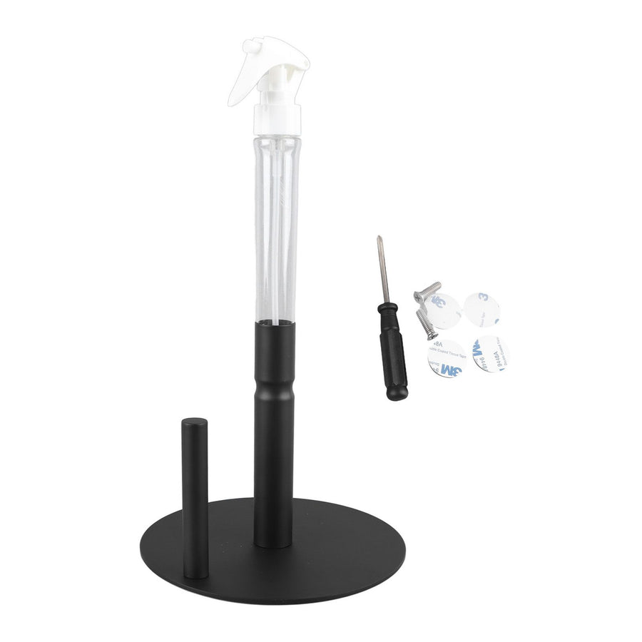 Paper Towel Holder Spray Bottle Standing Paper Tissue Roll Rack for Kitchen Bathroom