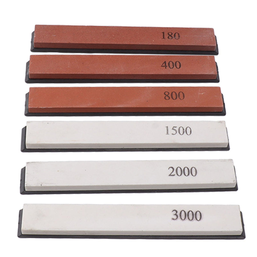 6pcs Knife Sharpener Stone Professional Built in Base Angle Guide Knife Grindstone for Knives Scissors