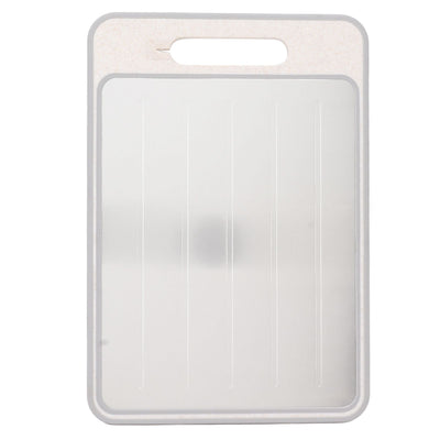 Defrosting Cutting Board Double Sided Chopping Board with Knife Sharpener for Kitchen Cooking Khaki
