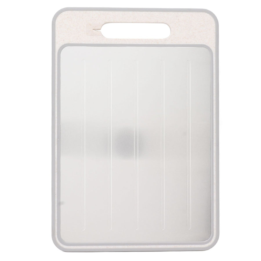 Defrosting Cutting Board Double Sided Chopping Board with Knife Sharpener for Kitchen Cooking Khaki
