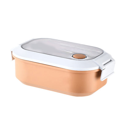 Lunch Box Stainless Steel Insulation Leakproof Cute Design Portable Bento Box for School Office Orange