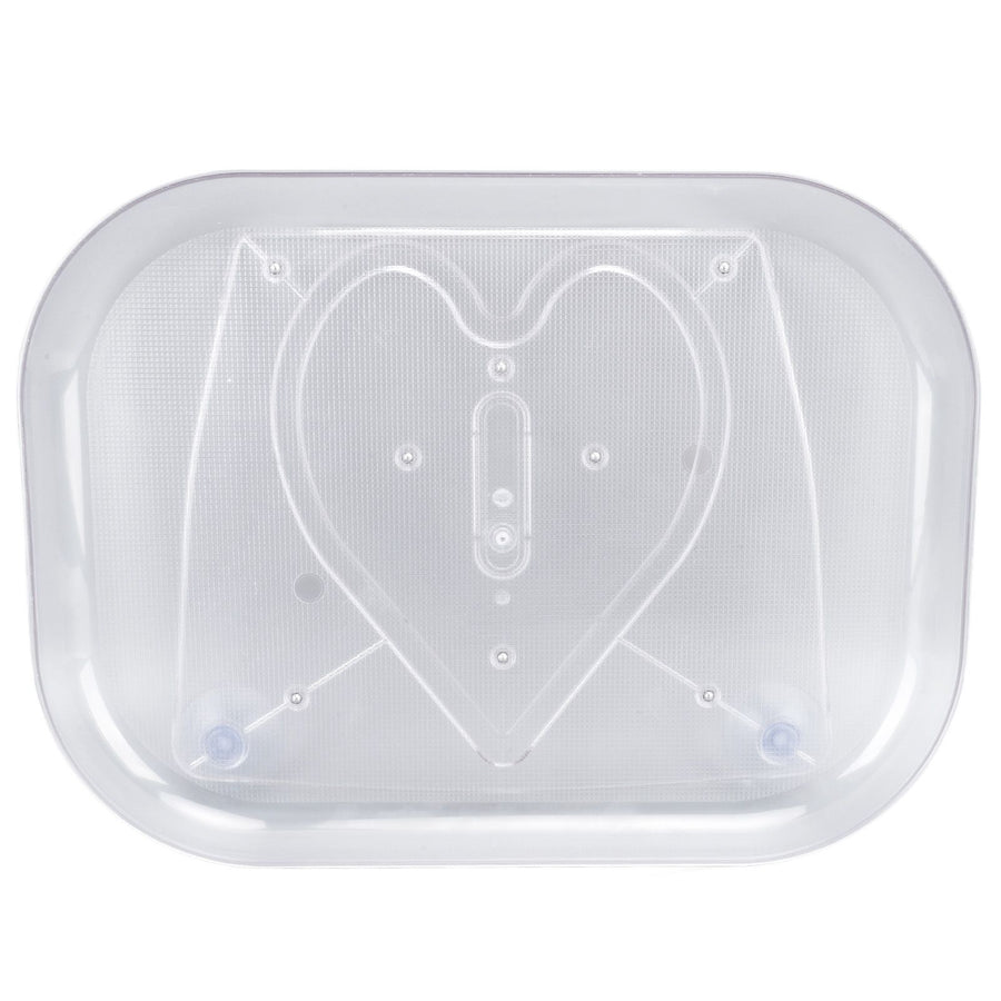 Refrigerator Turntable Organizer Transparent Rectangular Countertop Condiment Storage Rack for Household Kitchen Small Size