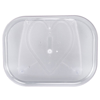 Refrigerator Turntable Organizer Transparent Rectangular Countertop Condiment Storage Rack for Household Kitchen Big Size