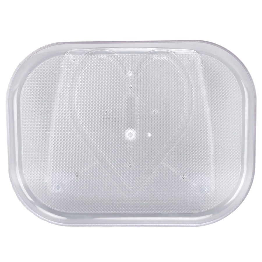 Refrigerator Turntable Organizer Transparent Rectangular Countertop Condiment Storage Rack for Household Kitchen Big Size