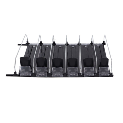 Automatic Drink Pusher Glide Width Adjustable Simple Operation Labor Space Saving Black Self Pushing Can Organizer for Fridge 31cm / 12.2in
