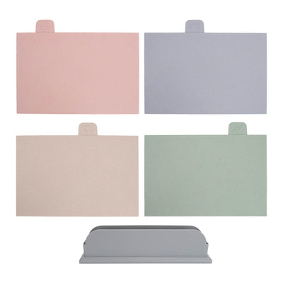 4pcs Color Coded Cutting Boards Set with Holder Double Sided Use Classified Plastic Chopping Board Mats Set