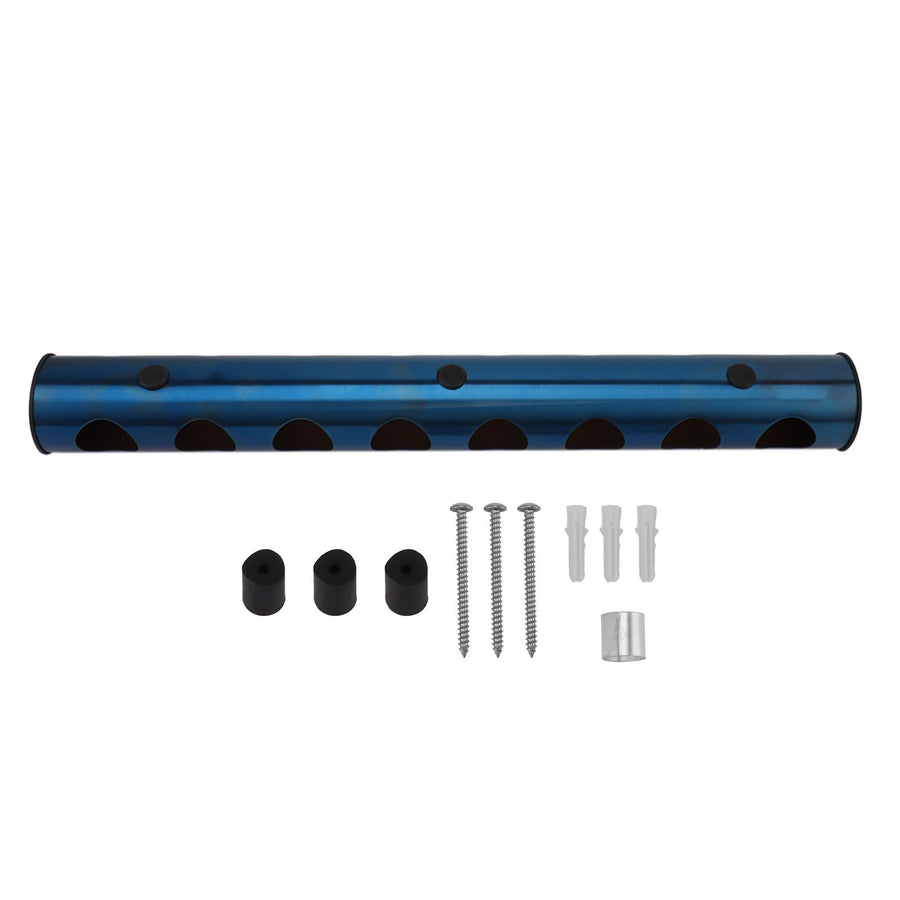 8 Holes Stainless Steel Wall Mounted Wine Rack Wall Bar Wine Bottle Rack Red Wine Storage Rack Blue