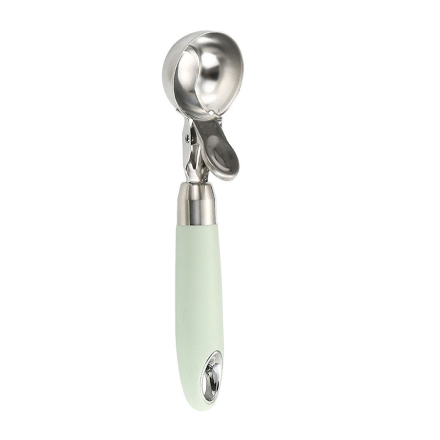 Ice Cream Scoop Smoothing Stainless Steel Hanging Hole Multifunction Cupcake Scoop for Home Kitchen Cafe Bar Trigger Release Scoop