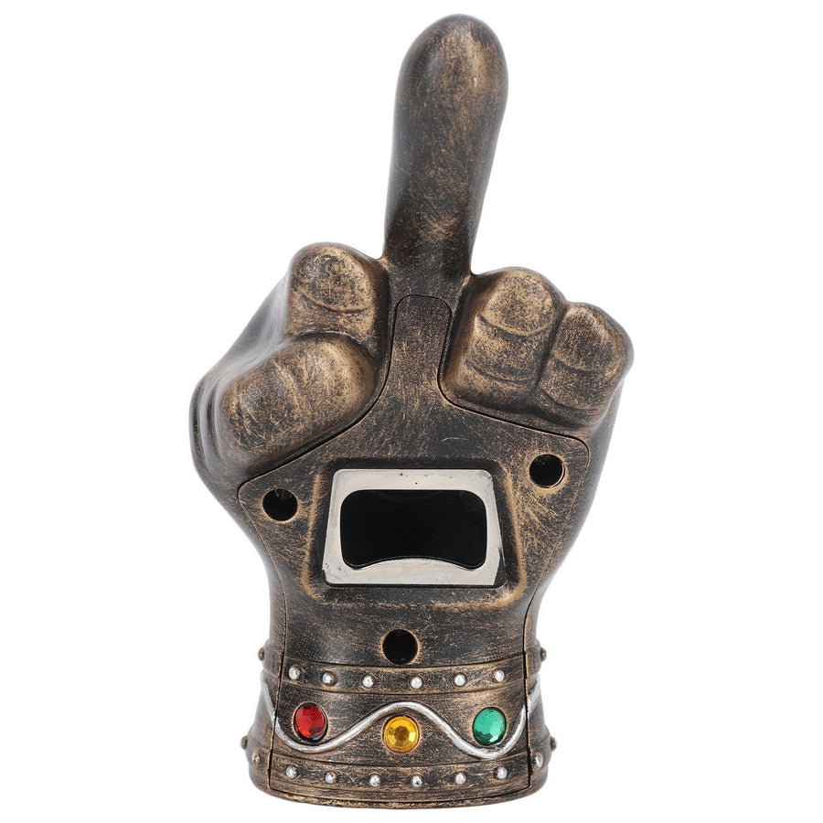 Fist Beer Opener Cool Middle Finger Shape Portable Fist Beer Bottle Opener for Men Husband Dad Grandpa Boyfriend Gold
