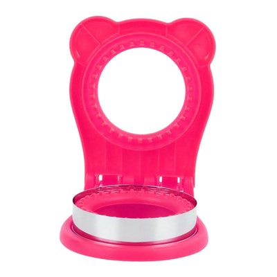 Sandwich Cutter Mold Manual Cake Bread Cutter Sealer Tool Round for Kitchen Cooking Rose Red