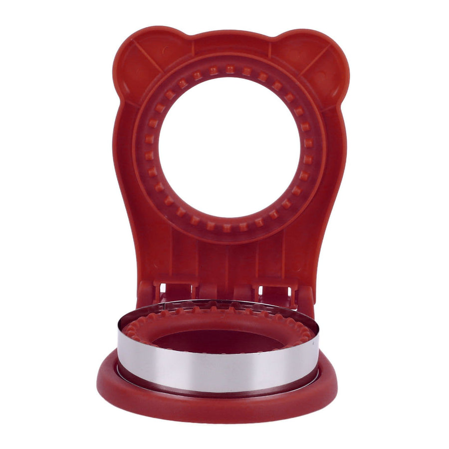Sandwich Cutter Mold Manual Cake Bread Cutter Sealer Tool Round for Kitchen Cooking Red
