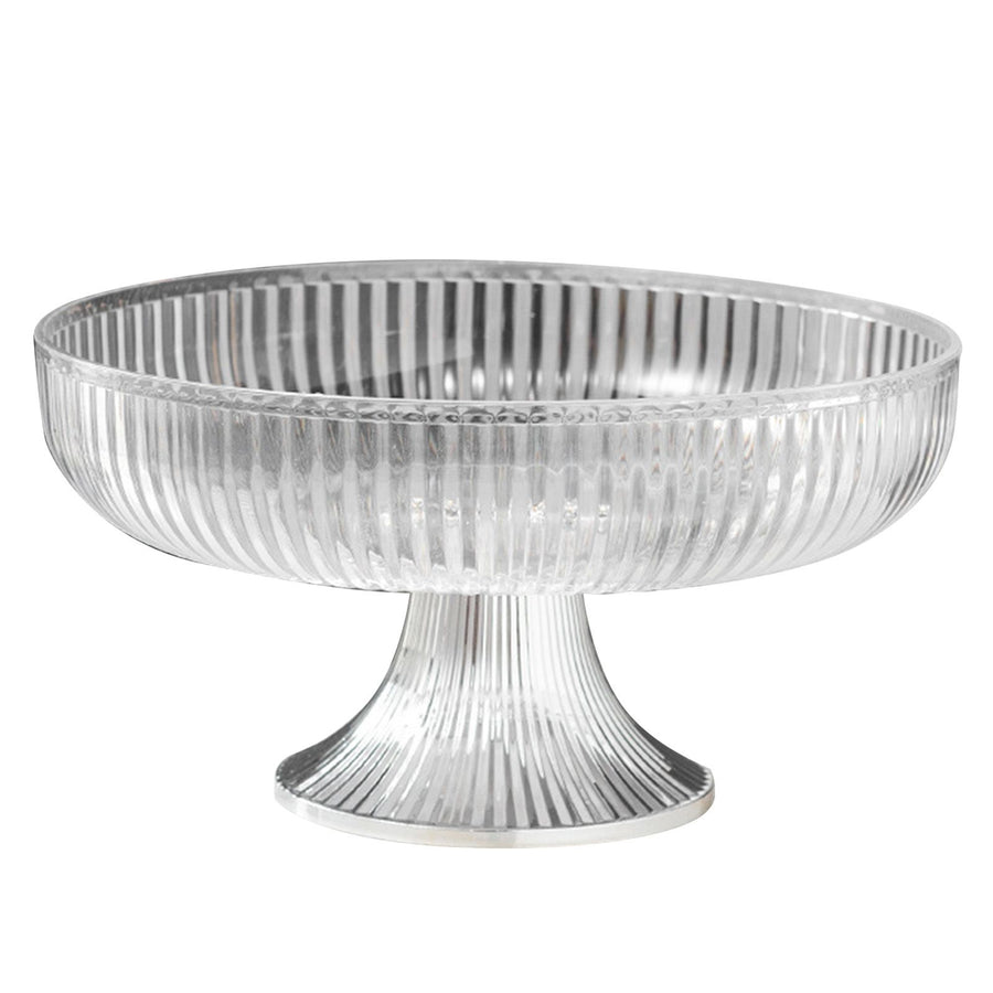 Fruit Plate Multifunctional Plastic Stylish Space Saving Decorative Snack Bowl for Candy Nuts Transparent