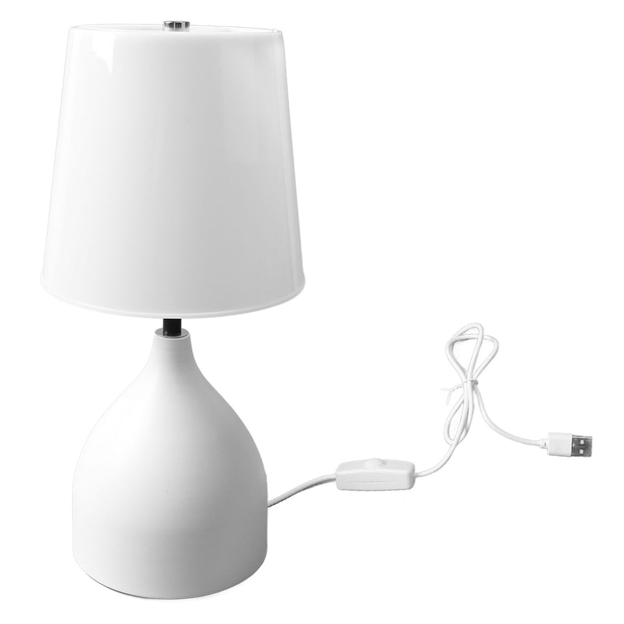 Bedside Table Lamp 5V Dimmer Touch Switch White Nightstand Lamp for Kids Room Living Room Bedroom Office