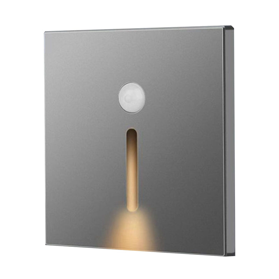LED Motion Sensor Night Light ABS Small LED Induction Lamp for Bedside Corridor Hallway Grey