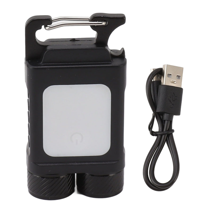 LED Keychain Flashlight 800LM USB Rechargeable Portable Mini Keychain Work Light Pocket Flashlight for Camping Hiking Fishing