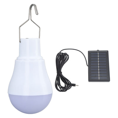 Solar Light Bulb Solar Panel LED Bulb ABS White Light 500mAh Battery Hook Design Solar Light for Emergency Camping Tent