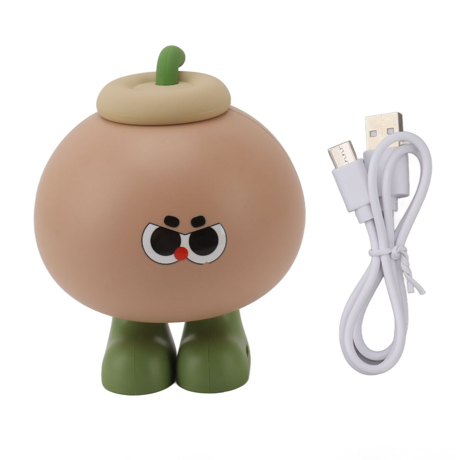 Fruit Silicone Nightlight USB Type C 500mAh 3 Level Brightness Tap Button Switch Cute Silicone Nightlight for Bedroom Coconut