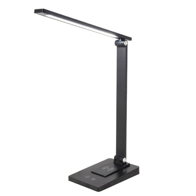 LED Desk Lamp with 3 Levels Brightness Eye Caring Office Reading Lamp Foldable Table Desk Lamp USB Wireless Charging 2500mAh Rechargeable Version