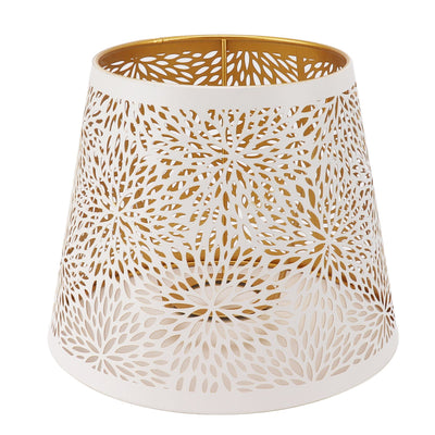 Lamp Shade E27 E26 White Carved Flower Pattern Iron Modern Design Easy Installation Bulb Shade for Home Living Room