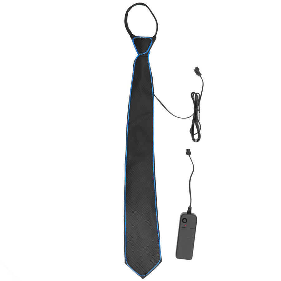LED Necktie Lighting Modes Adjustable Polyester Key Switch Light Up Neck Tie for Carnival Music Festival Party