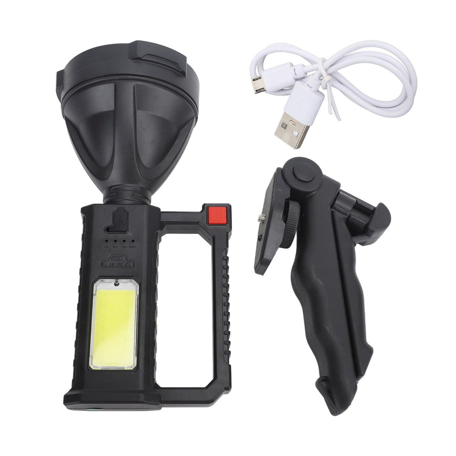Handheld Spotlight Strong Light Waterproof Rechargeable Spotlight Flashlight LED Searchlight for Outdoor Camping Hiking