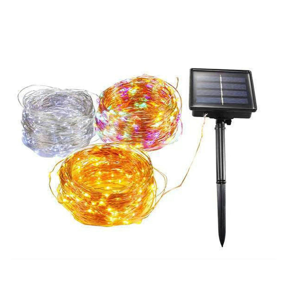 LED Solar Fairy Lights High Brightness Durable Copper Wire 50 LED Outdoor Solar String Lights 8 Modes Solar Lights 16.4ft