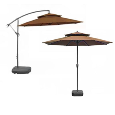 2.7m Double Top Sunshade Umbrella Cloth Replace Outdoor Courtyard Garden Umbrella Surface Replace Rainproof Sunshade Cloth