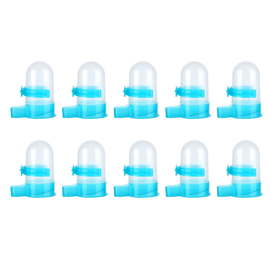 10Pcs Plastic Automatic Bird Food Feeder Hanging Bird Water Dispenser for Parrots Hamster