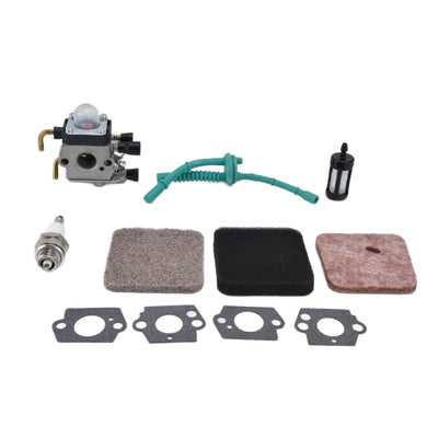 Carburetor Air Filter Fuel Filter Sparking Plug Fuel Pipe Kit for STIHL FS38 FS45 FS46 FS55 KM55 FS85