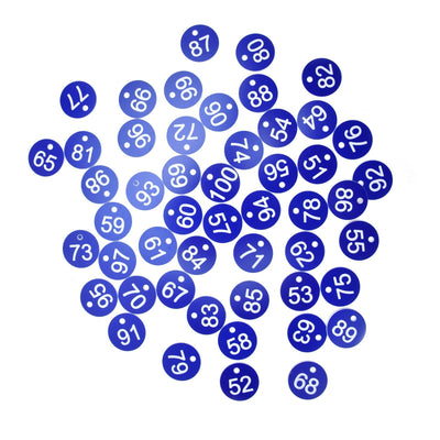 50PCS Numbered Label Numbered Tag for Farm Livestock Beekeeping Husbandry Breeding Supplies51-100 Blue