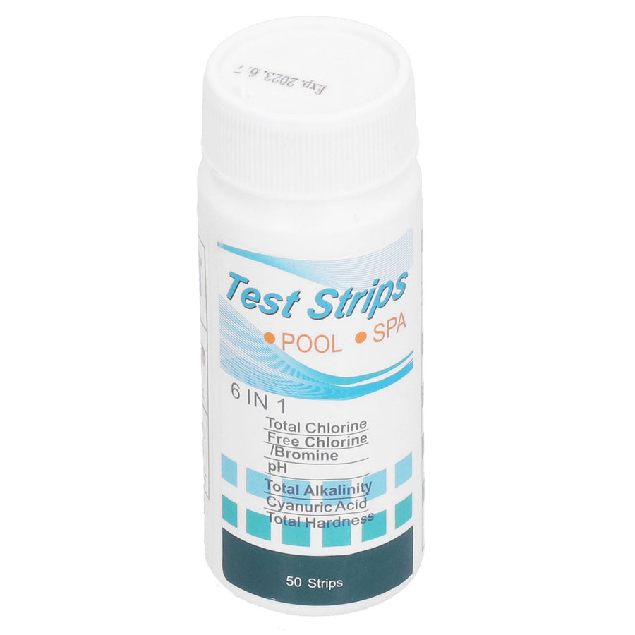 50Pcs Water Test Strip 6‑In‑1 PH Value Hardness Test Strip Pool Test Strip for Aquarium Pond