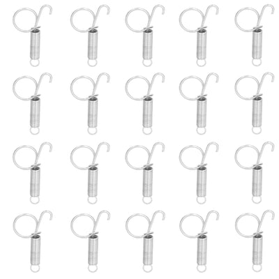 20PCS Cage Door Spring Hook Metal Finger Spring Latch Hook for Fixing Rabbit Pet Cage Door Farming EquipmentL 7.3x2.2cm