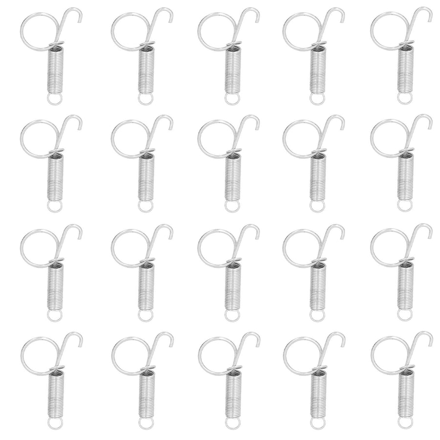 20PCS Cage Door Spring Hook Metal Finger Spring Latch Hook for Fixing Rabbit Pet Cage Door Farming EquipmentL 7.3x2.2cm