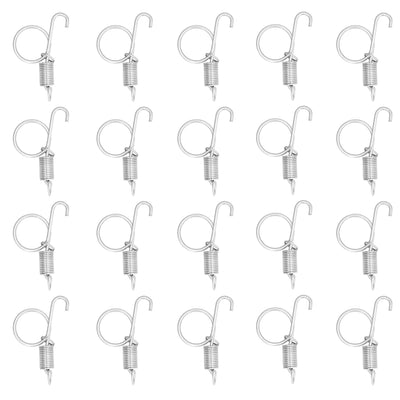 20PCS Cage Door Spring Hook Metal Finger Spring Latch Hook for Fixing Rabbit Pet Cage Door Farming EquipmentS 6x2.1cm