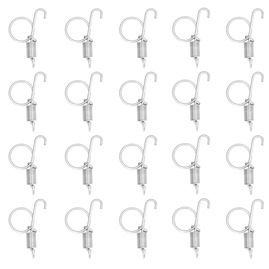 20PCS Cage Door Spring Hook Metal Finger Spring Latch Hook for Fixing Rabbit Pet Cage Door Farming EquipmentS 6x2.1cm