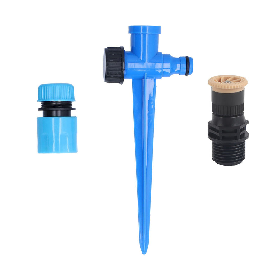 Lawn Sprinkler 1/2 in 360° Rotatable Adjustable Irrigation Sprayer with Ground Spike for Fruit Trees Shrubs Greenhouses