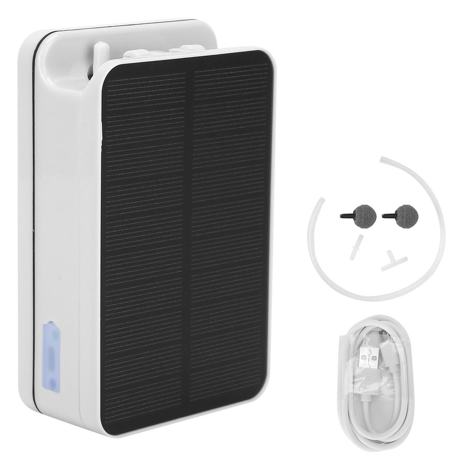 Solar Pond Pump Portable 2200mAh Large Capacity Battery Overcharge Protection Air Pump