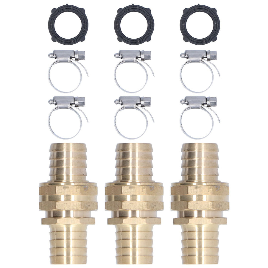 3 Set 3/4in Female Male Thread Garden Hose Repair Connector for 3/4in Or 5/8in Garden Hose Fitting