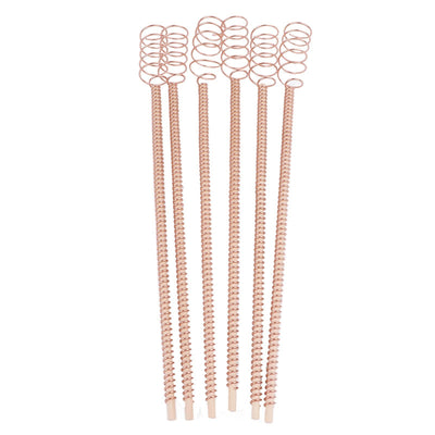 6PCS Electroculture Plant Stakes 12 Inch Natural Wood Stake Wrapped with Pure Copper Coil Gardening Antennas for Growing Garden Plants Vegetables