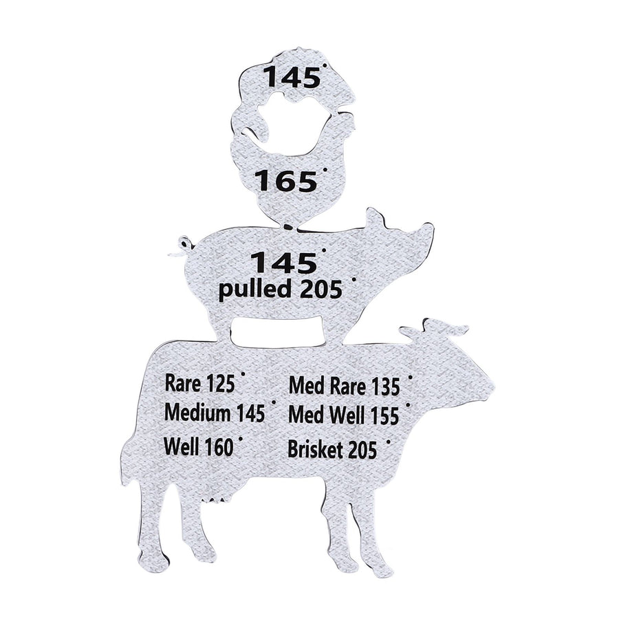 Meat Temperature Magnet Metal Cooking Temperature Guide BBQ Smoking Meat Accessories Gift For Men Husband Grilling Party