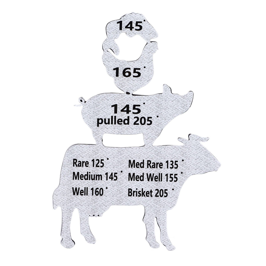 Meat Temperature Magnet Animal Internal Temperature Guide Acrylic Beef Pork Chicken Fish Grill Accessory for BBQ Cooking