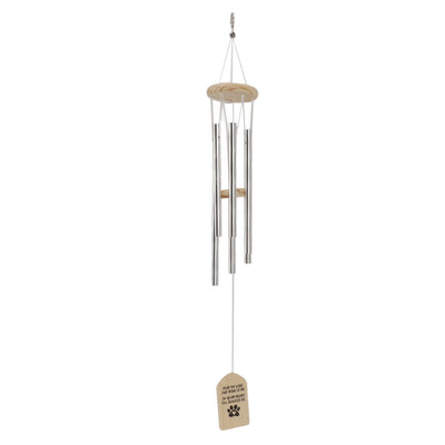 Pet Memorial Wind Chimes Wooden Outdoor Sympathy Wind Chimes Dog Memorial Remembrance Gifts with Thickened Aluminum Tubes for Home Garden Decor