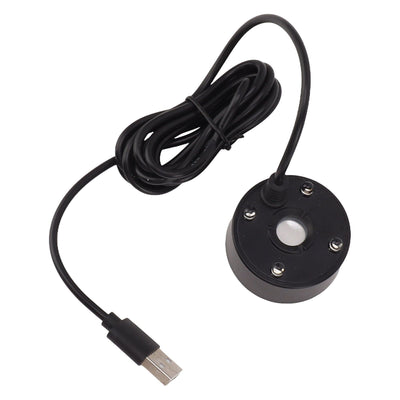 Mist Maker USB Colorful LED Lights 5V Ultra Sound Fountain Atomizer for Pond Rockery Fish Tank Sink Black