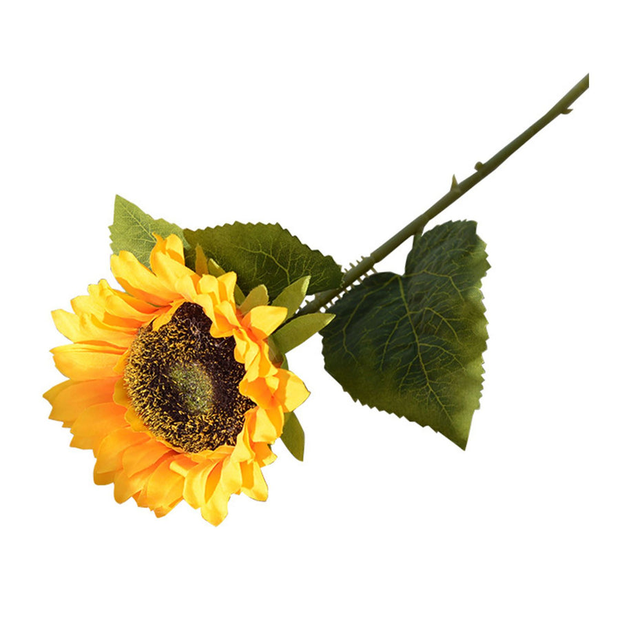 Simulation Sunflower Pastoral Style Artificial Flower False Silk Sunflower for Home Decoration Yellow