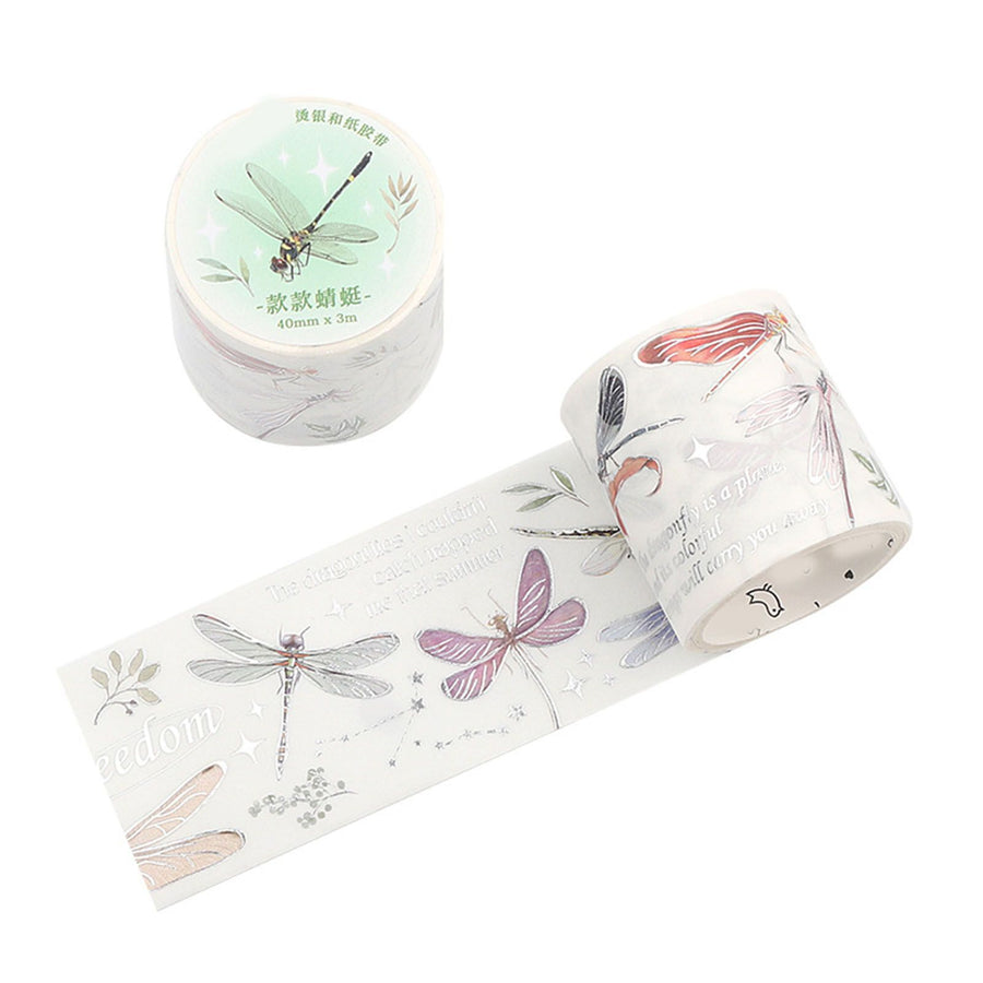 Decorative Tapes Strong Adhesion Silver Feather Plants Versatile Hand Account Decorative Tape for Notebooks Photo Album DIY